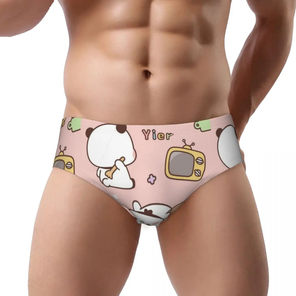 

Custom Men's Bubu Dudu Panda And Brownie Bear Couple Men Brief Panties Male Comfort Underwear Underpants
