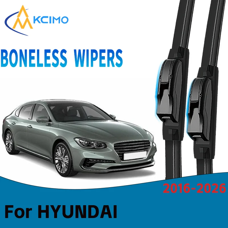 

Easy Install Wiper Kit For HYUNDAI Grandeur 2016-2026 Natural Rubber Windshield Wipers Durable Silent Car Care Replacement Parts