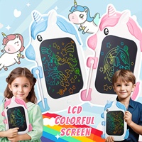 8.5Inch Unicorn LCD Drawing Board Writing Tablet Digit Magic Blackboard Art Painting Tool Kids Toys Brain Game Xmas Kid's Gift