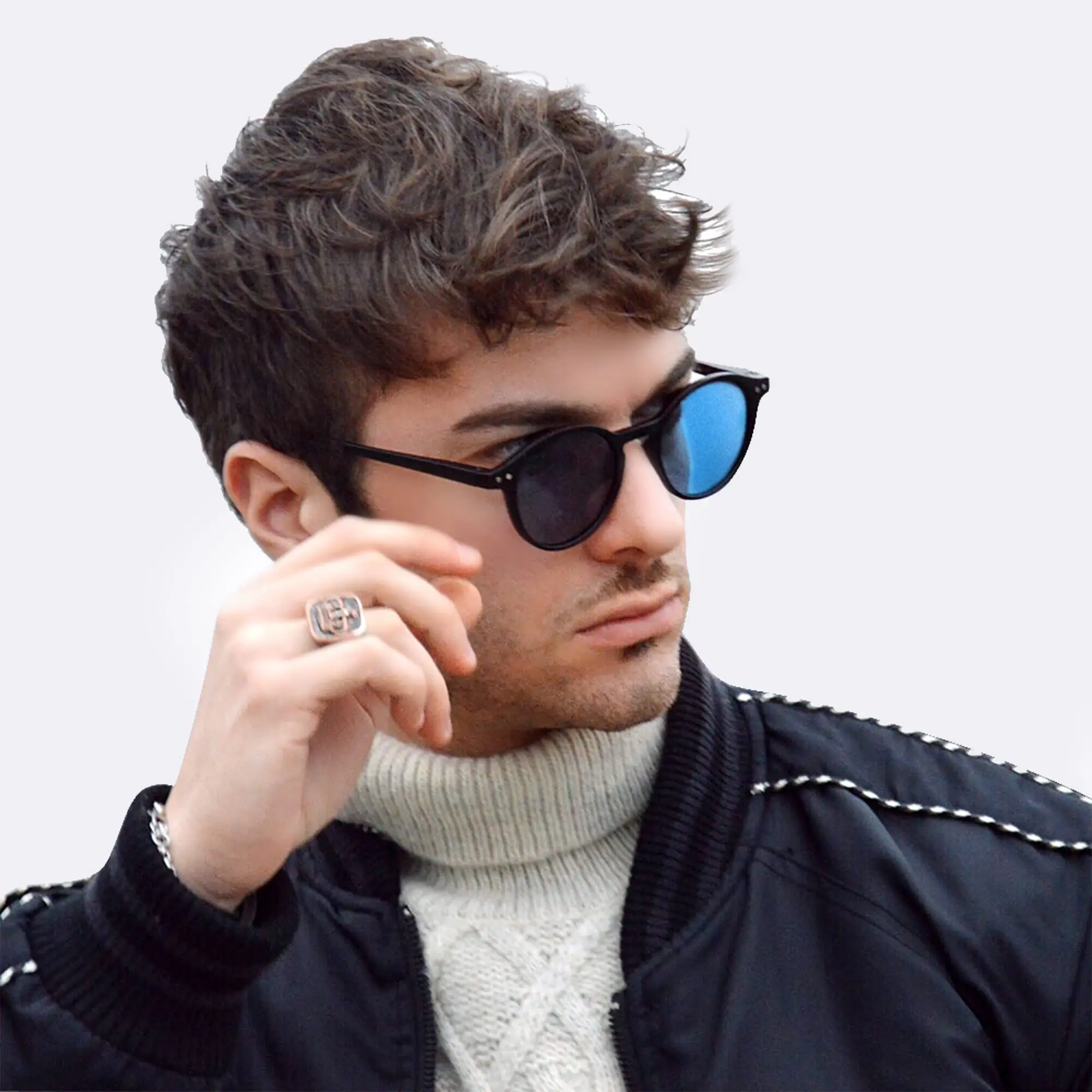 ZENOTTIC Retro Round Polarized Prescription Sunglasses for Men Women Circular Myopia Glasses Progressive Optical Sun Glasses