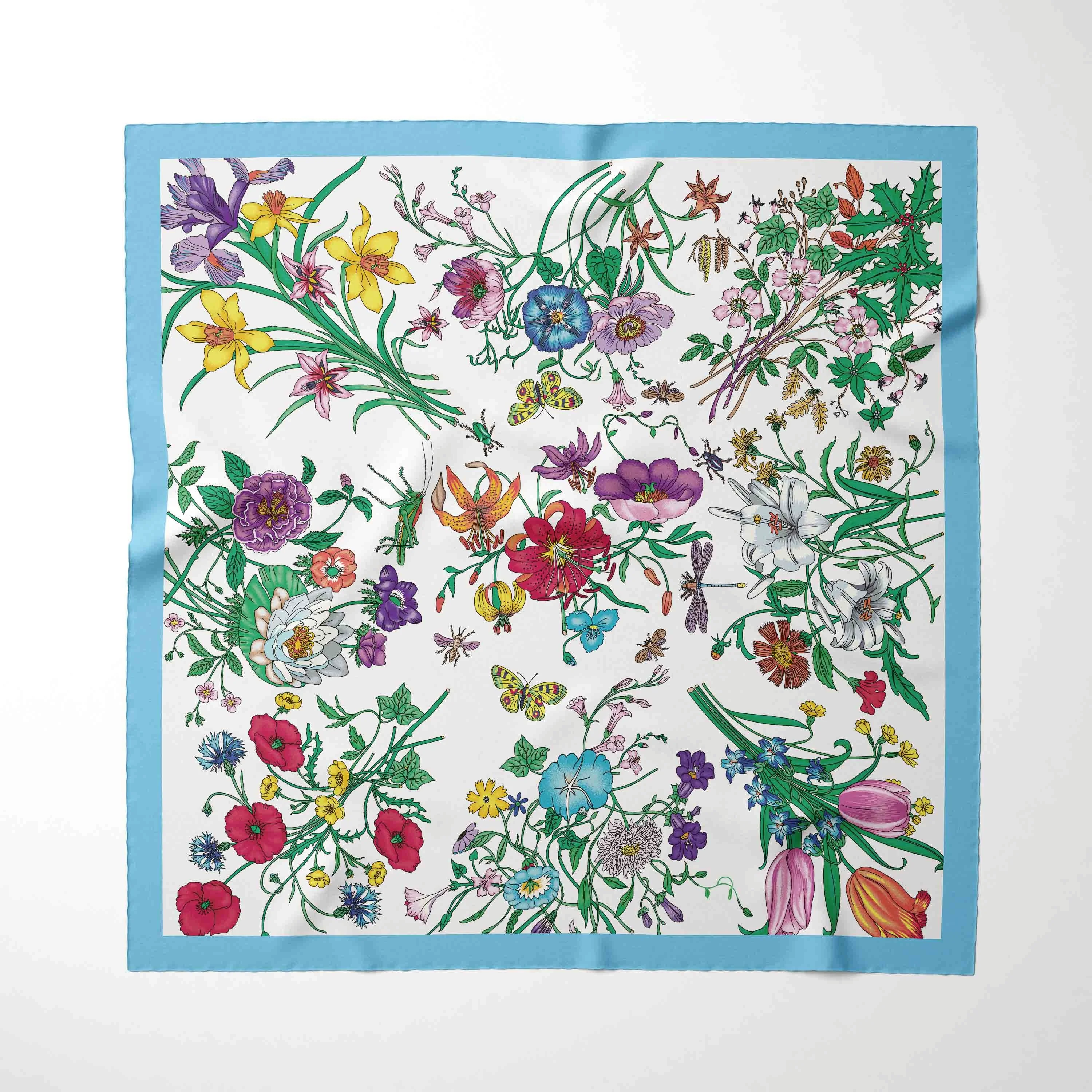 Designer Fashion 2026 70CM*70CM Square Silk Scarf Female Chiffon Head Wrap Bandana Neckerchief for Women Silk Feeling