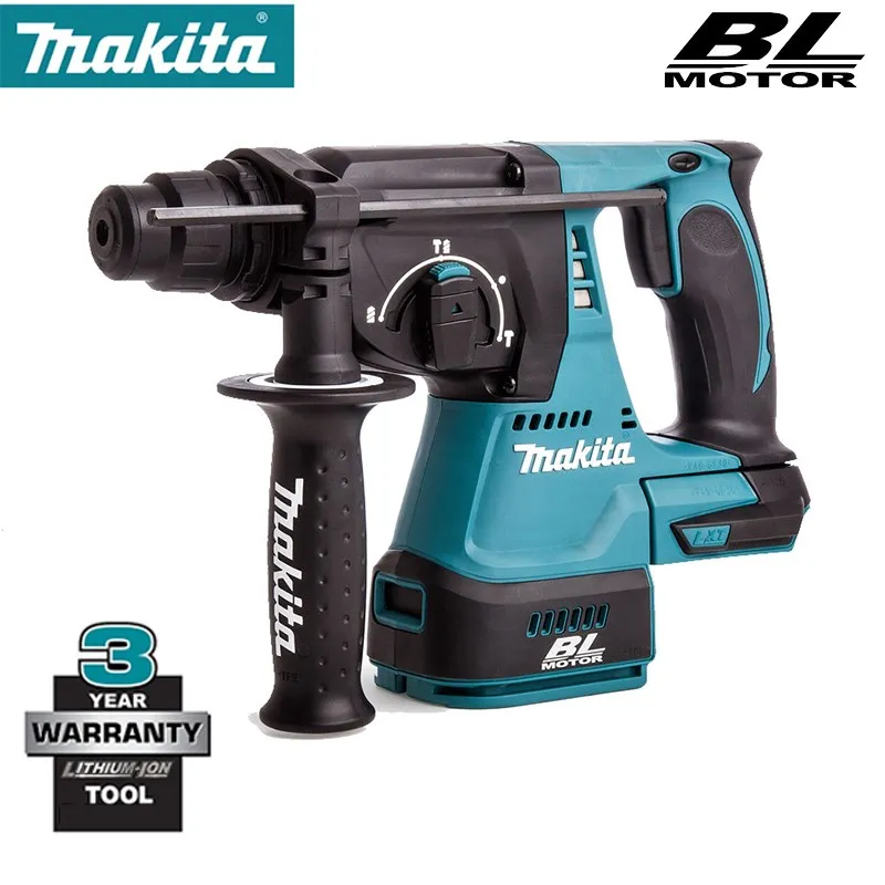 

Makita DHR242Z Original 18V 4 Functions Electric Brushless Cordless Rotary Hammer Drill Rechargeable Hammer 24mm Impact Drill