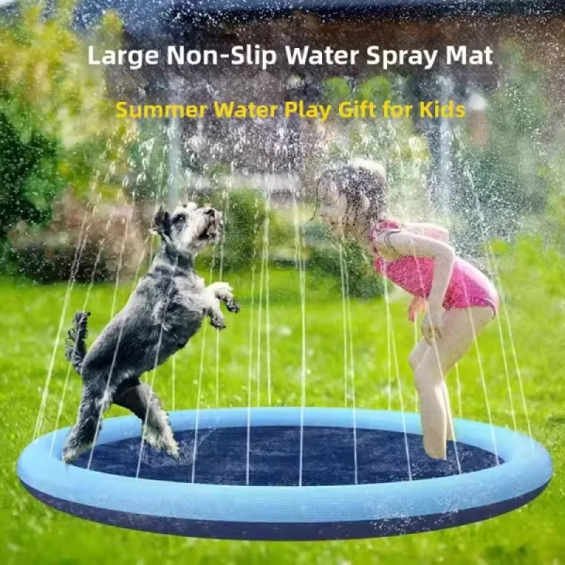 

Надувной водный коврик-бассейн для детей с распылителем в виде морских животных для игр на открытом воздухе, газоне, пляже