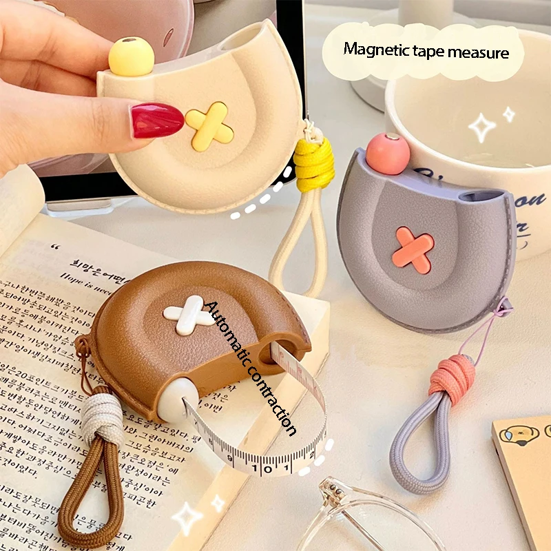 Cute 1.5m Three-dimensional Ruler, Waist, Chest, Hip, Measuring Ruler, Automatic Shrinkage Portable Tape Measure