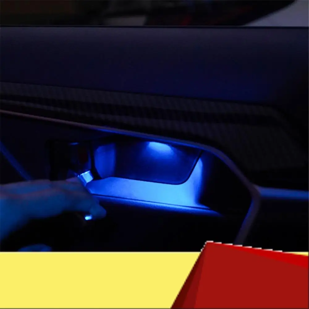 

Door Bowl Armrest Atmosphere Light Interior LED Blue Decoration Door Bowl Handle Frame Light For Toyota RAV4 2020-M53K