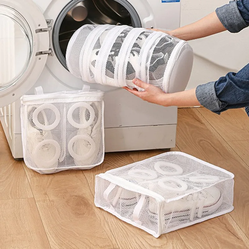 Washing Machine Shoes Bag Antideformation Zipper Laundry Bag Clothes Storage Bags Shoes Protective Clothes Organizer