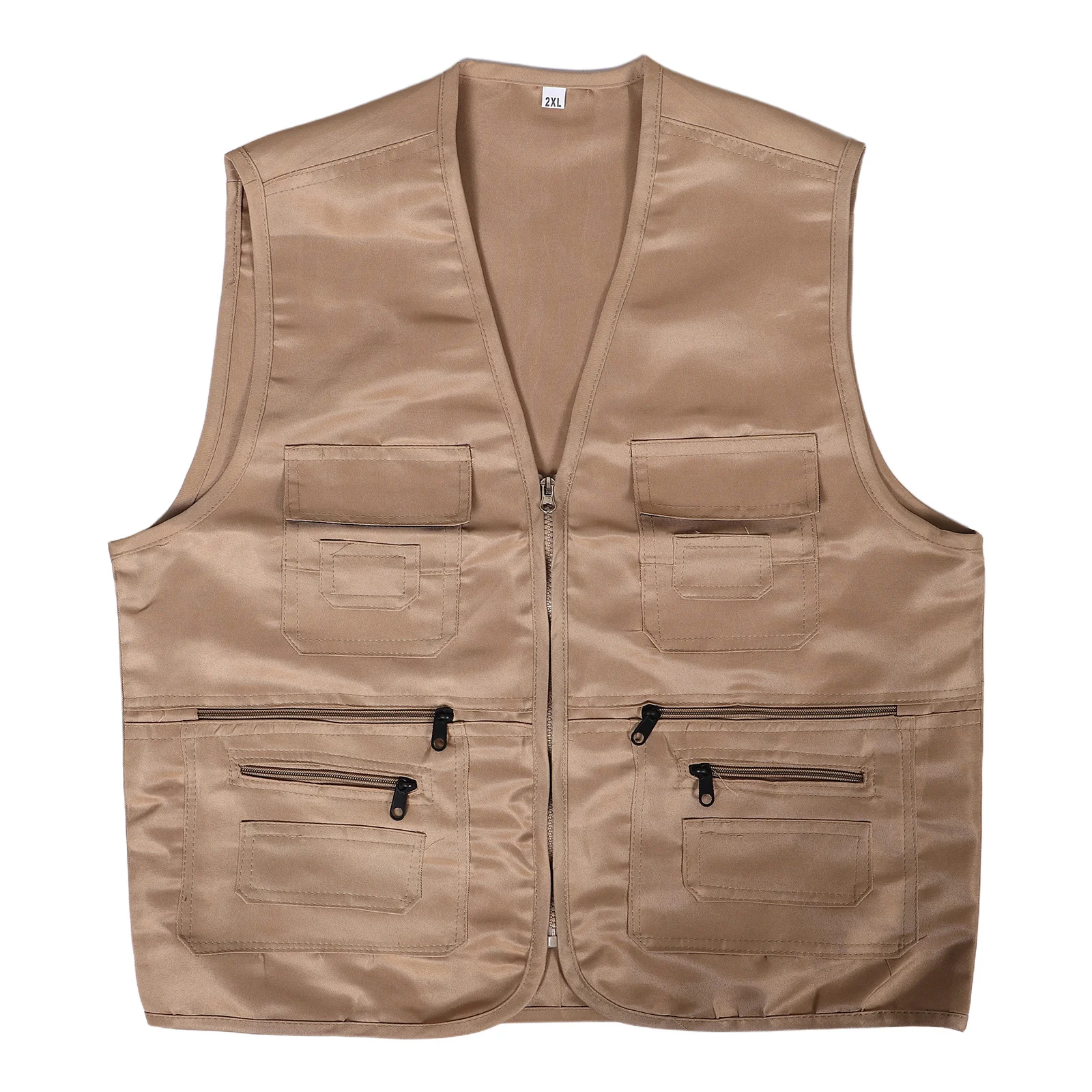 

Men'S Multi Pocket Fishing Lightweight Outdoor Workwear For Hiking Camping Volunteer Photography Khaki Utility Travel