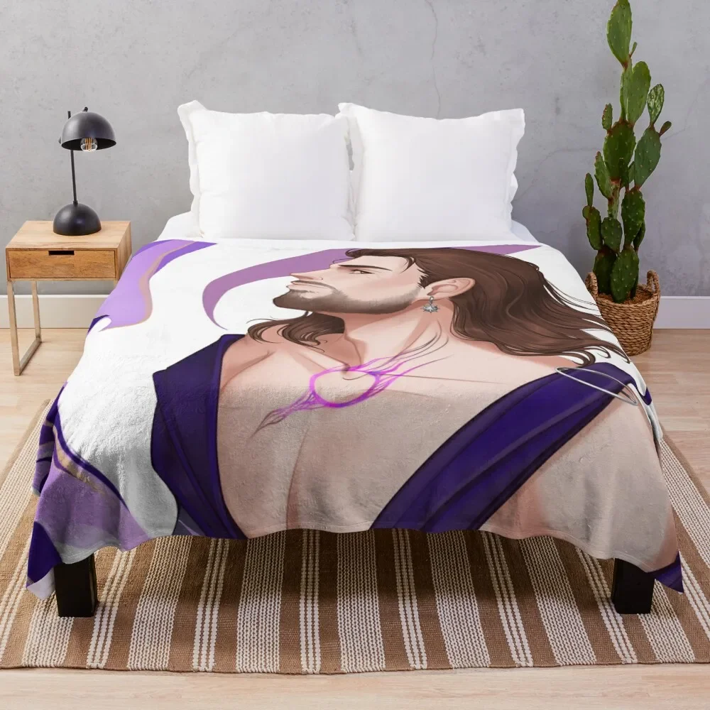 

Gale from Waterdeep Wizard BG3 Magic Throw Blanket Picnic Plaid Furrys Luxury Throw Blankets