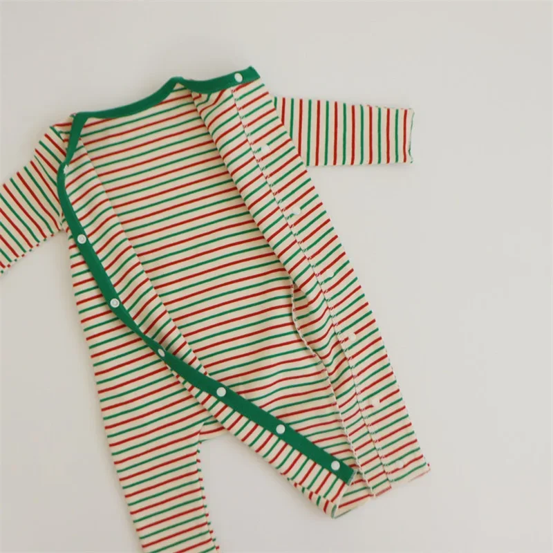 Christmas Baby Clothes Boys Girls Romper  Infant  Autumn Long Sleeve Jumpsuits Cotton Red/Green Outfit Baby Onesie Toddler  2PCS