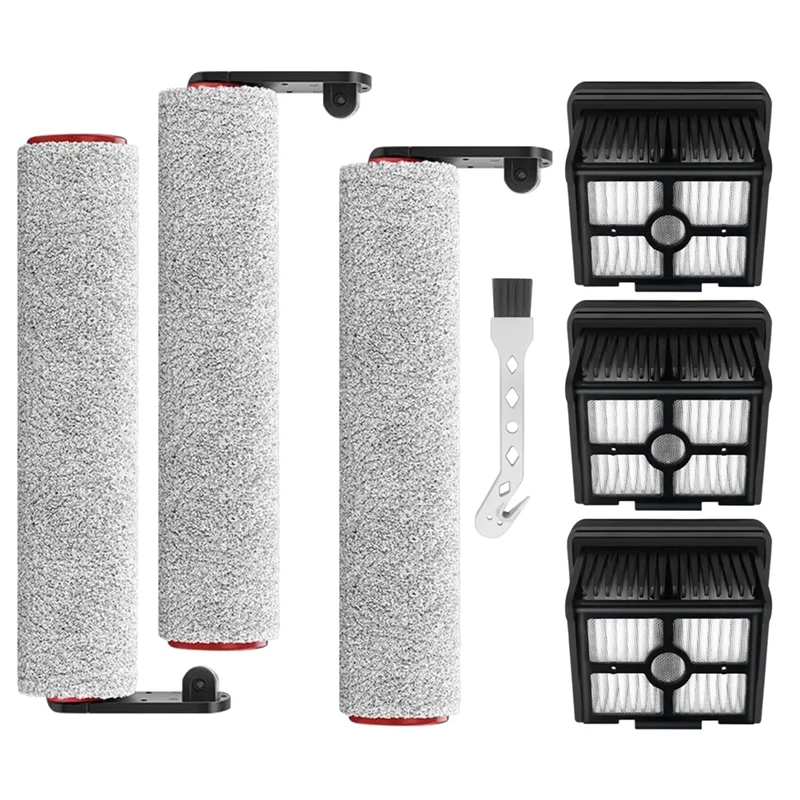 مجموعة قطع غيار A01V لـ Dreame H12 Pro، H12 Dual تشمل المرشحات، بكرات الفرشاة