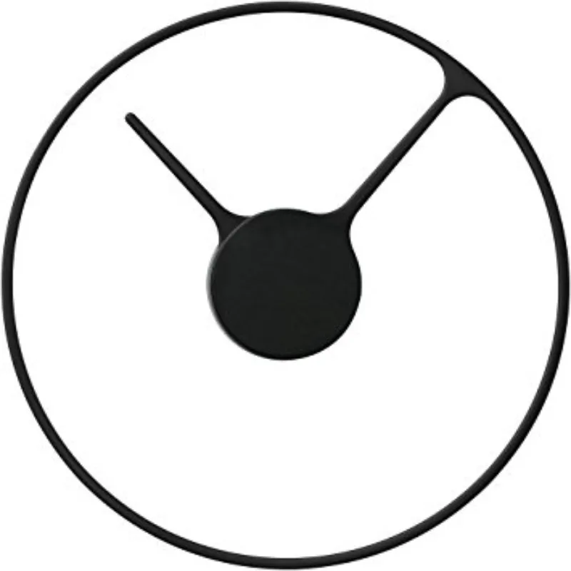 Nordic, time aperture round, wall clock metal, clock black and white minimalist design