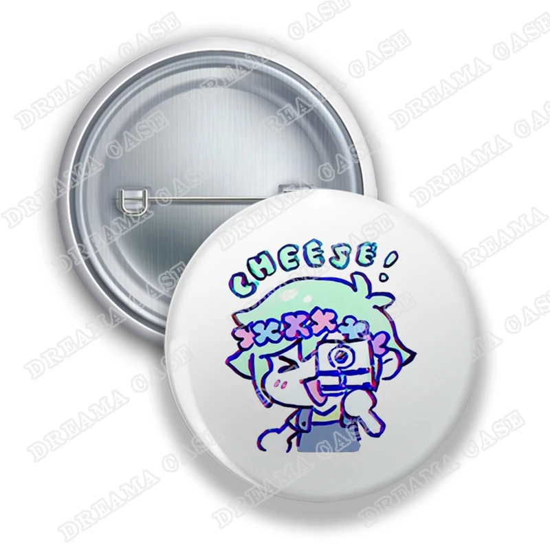 حار أوموري لعبة شارات مستديرة للملحقات باسيل كيل بطل أوبري أوموكات مشمس زر بروش دبابيس المشجعين الأصدقاء الهدايا #3