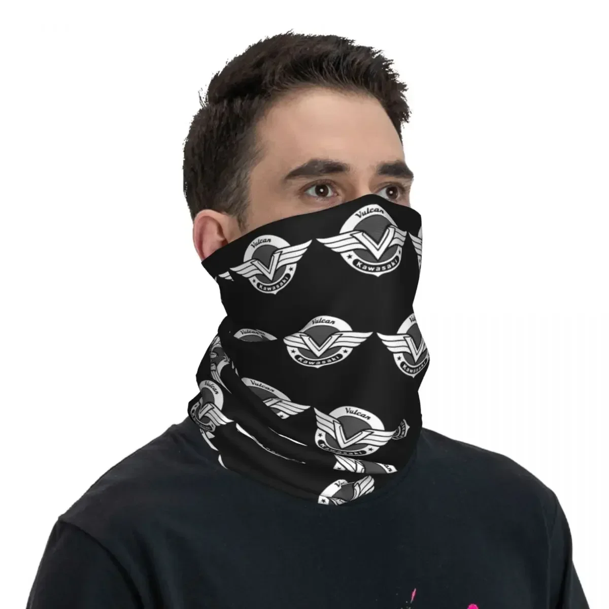 Vulcan Motorcycle VN Logo Bandana Neck Gaiter Kawasaki-Vulcan Accessories Mask Scarf Headband Riding for Men Women Adult