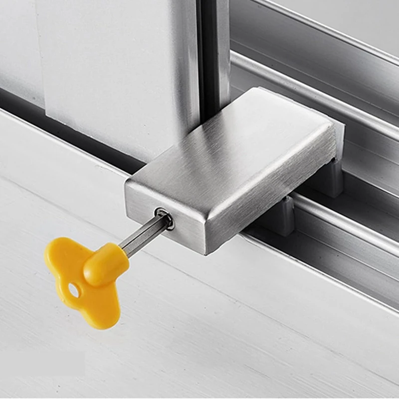 2PCS Adjustable Window Security Locks Window Limiters For Position Stopper Child Safe For Sliding