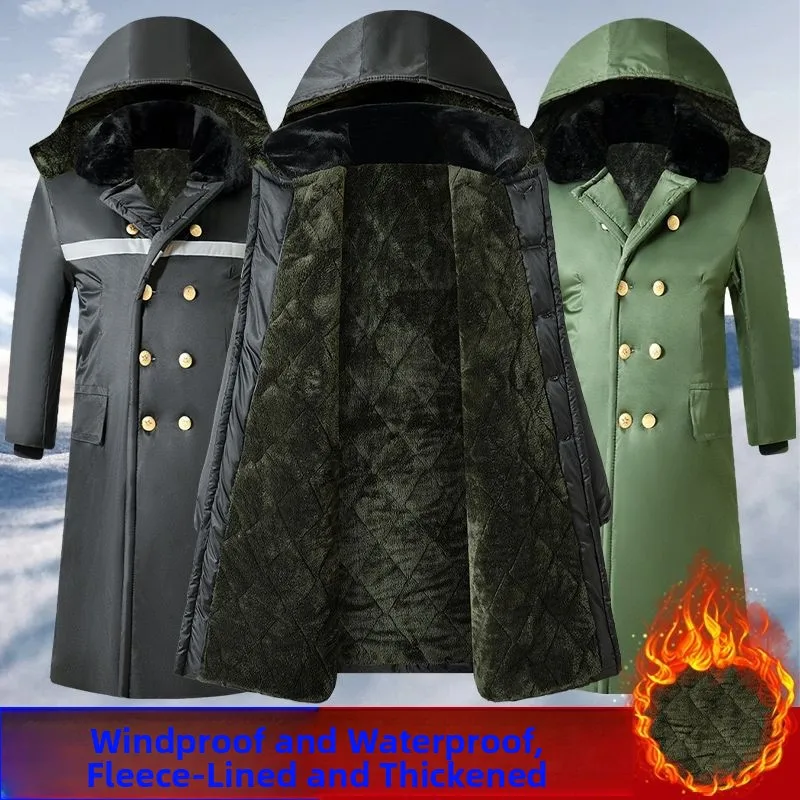 

Утепленное зимнее камуфляжное хлопковое пальто Thiened Fce, длинное, ниже колена, ветрозащитное, морозостойкое, для складских работ, теплое, для мужчин и женщин