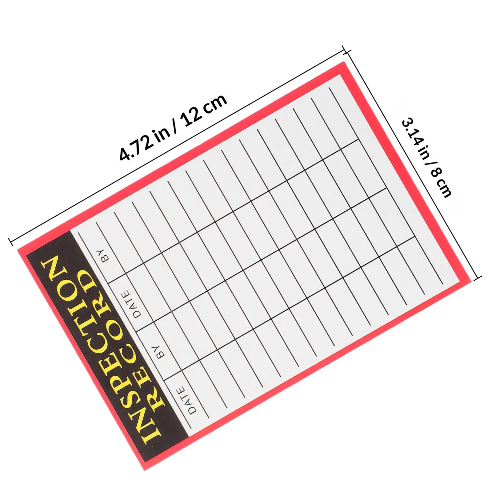 100 Sheets Compact Inspection Record Card Convenient Record Sheet for Maintenance Schedules Equipment Status Updates and Home