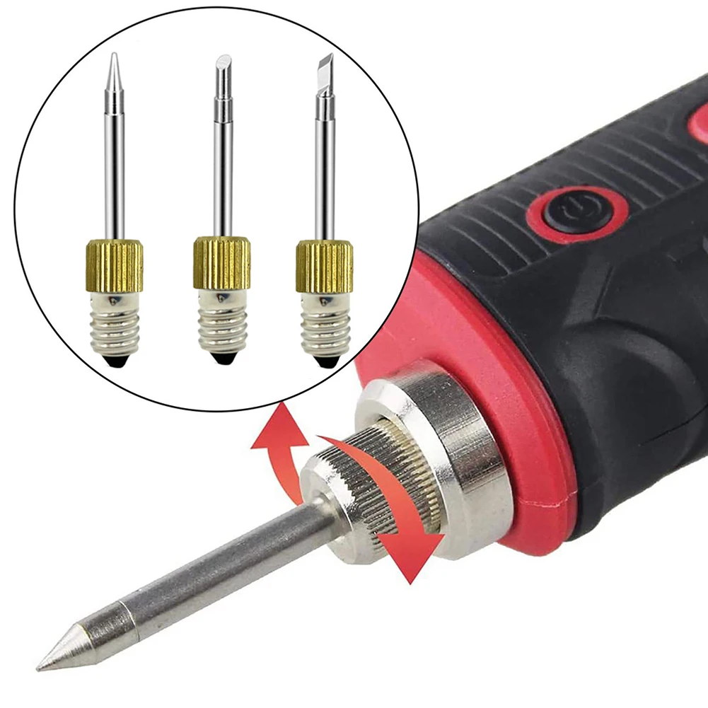 50 Mm/1.97 Inches Soldering Iron Tip Sponge E10 Interface Soldering Iron Tips Soldering Tip Set USB Welding Tips