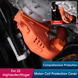 QHCP Car Motor Coil Protection Cover Modified For Toyota Highlander Crown Kluger 2022 ABS Cover Car Styling Interior Accessories