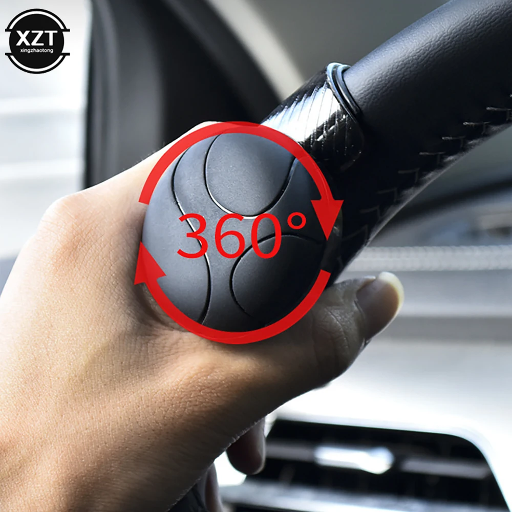 360 Steering Wheel Knob Ball Auto Spinner Knob Car Steeringbooster Silicone Power Steering Handle Ball Booster Strengthener