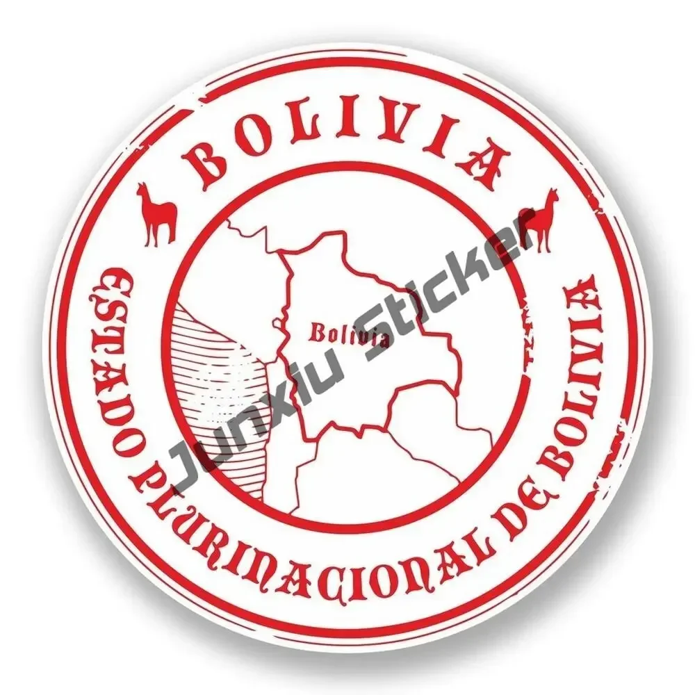 ملصقات بوليفيا المصنوعة في خريطة بوليفيا علم فريق كرة القدم ملصق سفر ملصق لاصق مقاوم للماء ملحقات القوارب البلاستيكية الديكور