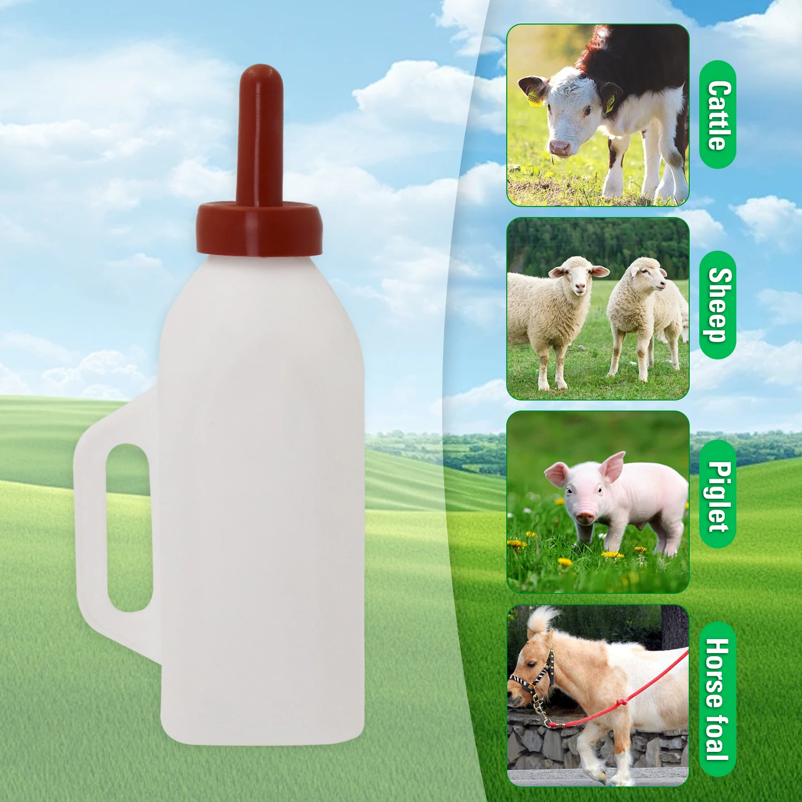 Botol Pemberi Susu Anak Sapi dengan Puting, Tempat Botol Susu Domba, Pengganti Pemberi Susu, Alat Pemberian Makan Ternak, Alat Pemberian Makan Anak Sapi