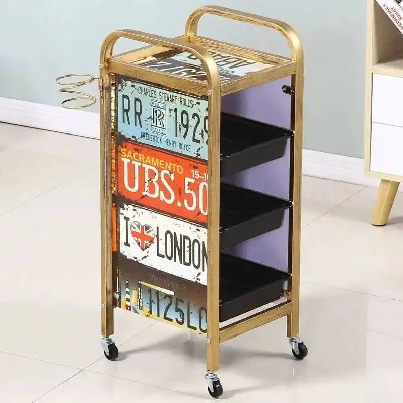Tattoo Trolley Wheels Storage Professional Beautician Medical Welding Make Up Universal Movement Hairdresser's Tool Cabinet