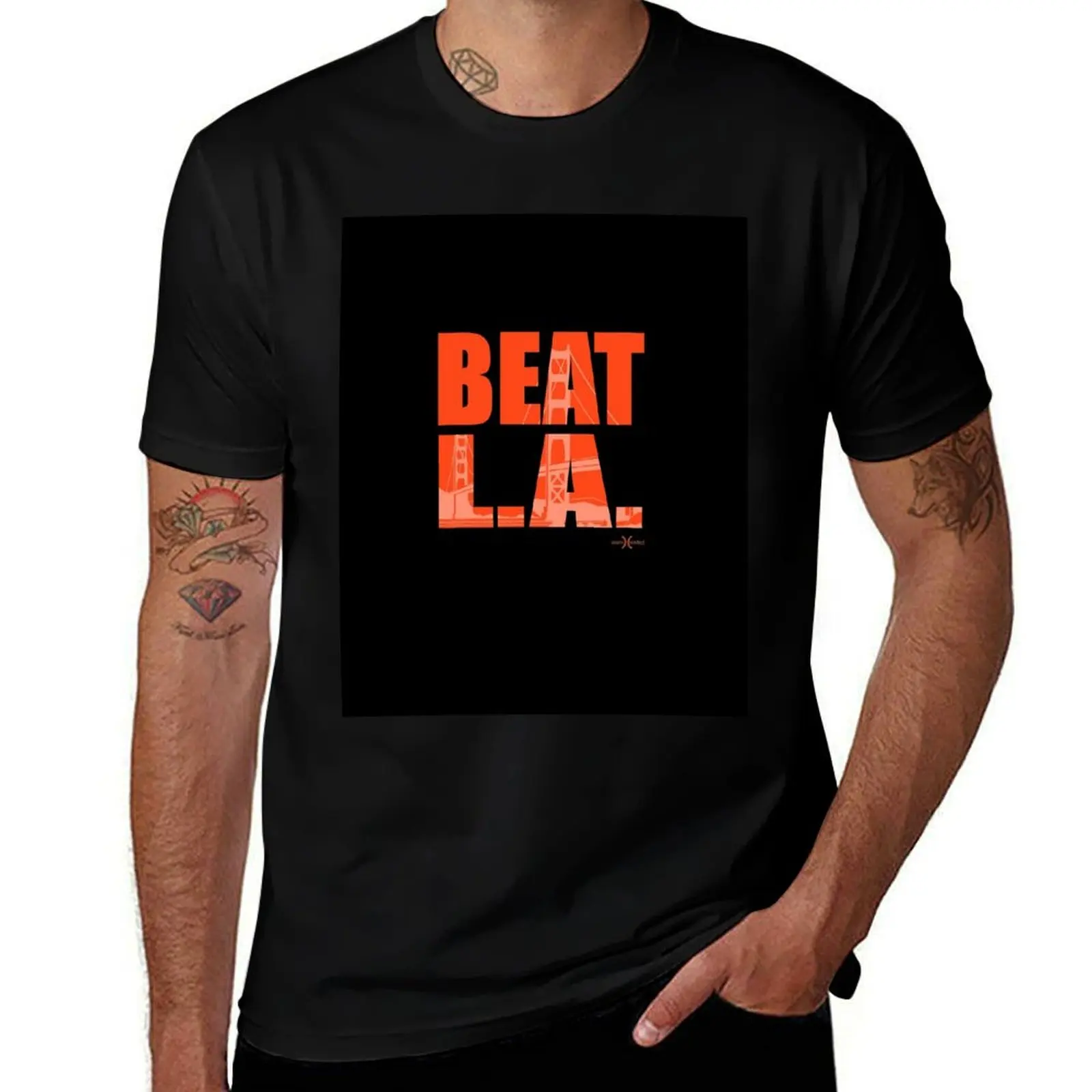 

BEAT LA T-Shirt blue archive vintage anime shirt oversized t shirt mens tall t shirts