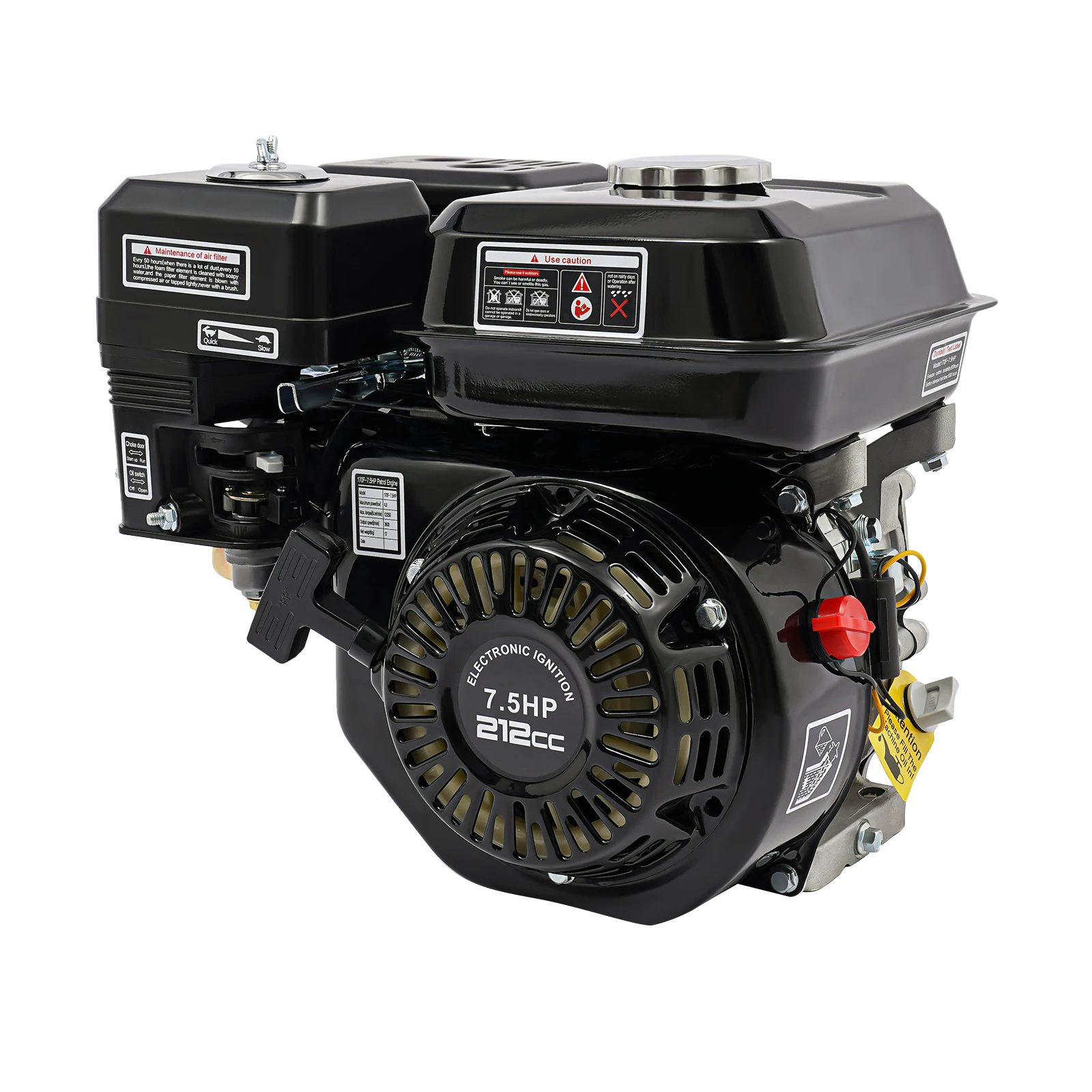 7.5HP 4-takt OHV benzinemotor 20 mm as 212CC 3600 RPM Pull Start luchtgekoelde benzinemotor voor generator waterpomp Go-Kart - afbeelding 2