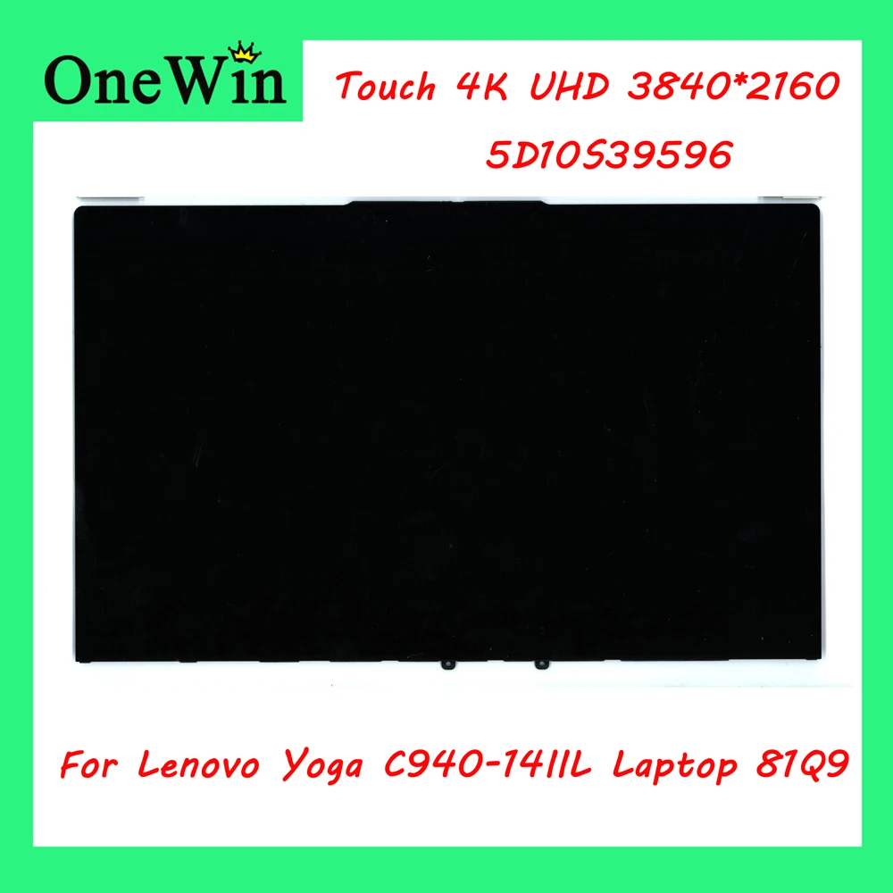 Imagem -01 - para Lenovo Yoga C94014iil Ideapad 81q9 5d10s39596 Uhd 4k Tela de Toque Lcd 40pin 3840*2160 para lenovo yoga c94014iil ideapad 81q9 5d10s39596 uhd 4k tela de toque lcd 40pin 38402160 01