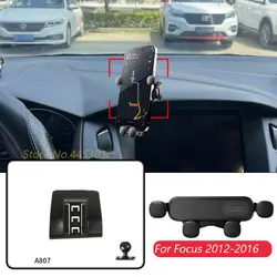 For Ford Focus 3 MK3 2012-2016 Car Mobile Phone Holder Air Vent Gravity Navigation Bracket Horizontally Adjustable Accessories