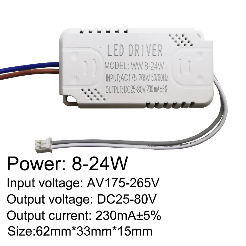 LED Driver 230mA 8-24w 24-40w 40-60w 60-80w 80-120w 100-150w LED Constant Current Driver Power Unit Supply LED Transformer