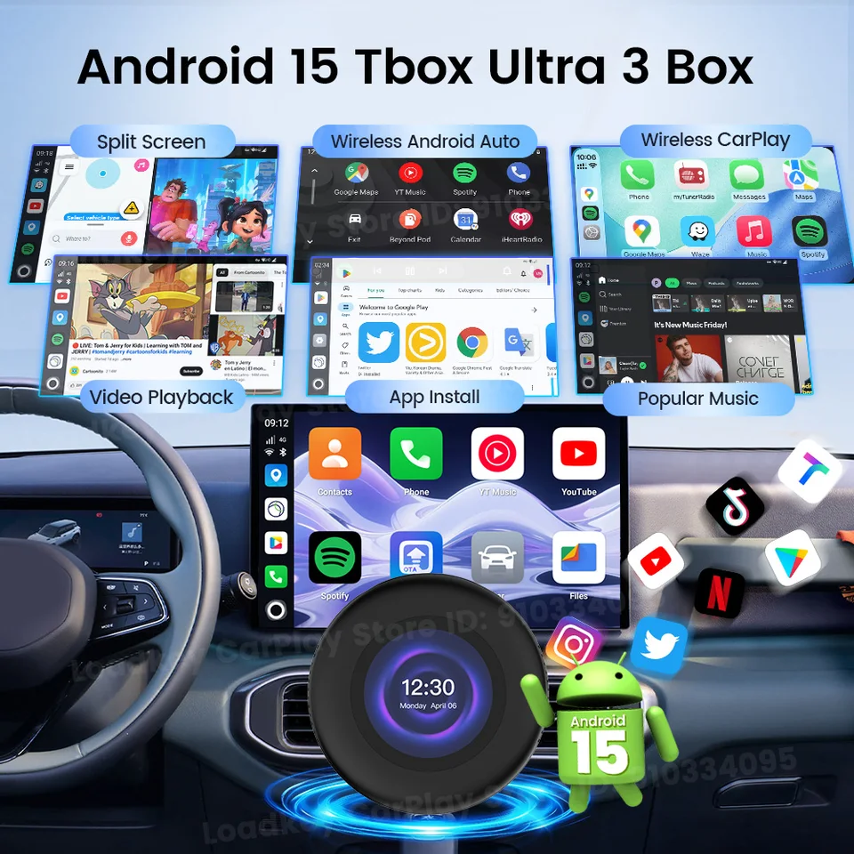 Carlinkit Ultra3 Android 15 Car AI Box 5G LTE
