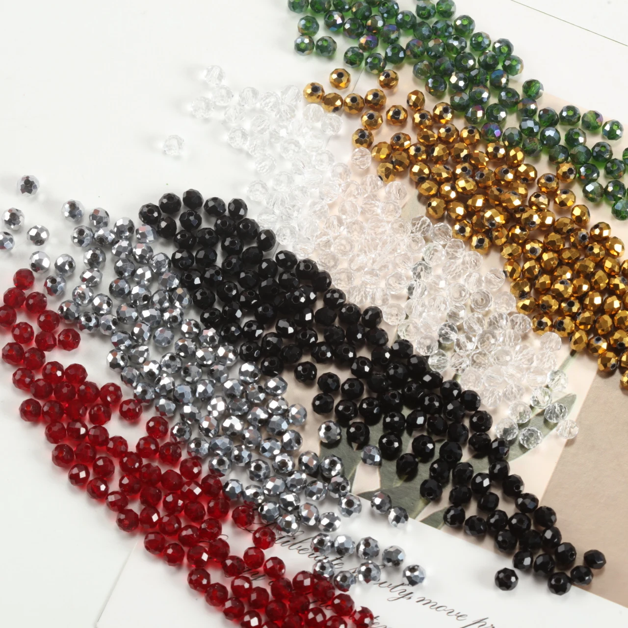 4/6mm AB Color Iridescent Olive Green Flat Beads Glass Spacer Beads For DIY Bracelet Necklace Jewelry Making Accessories