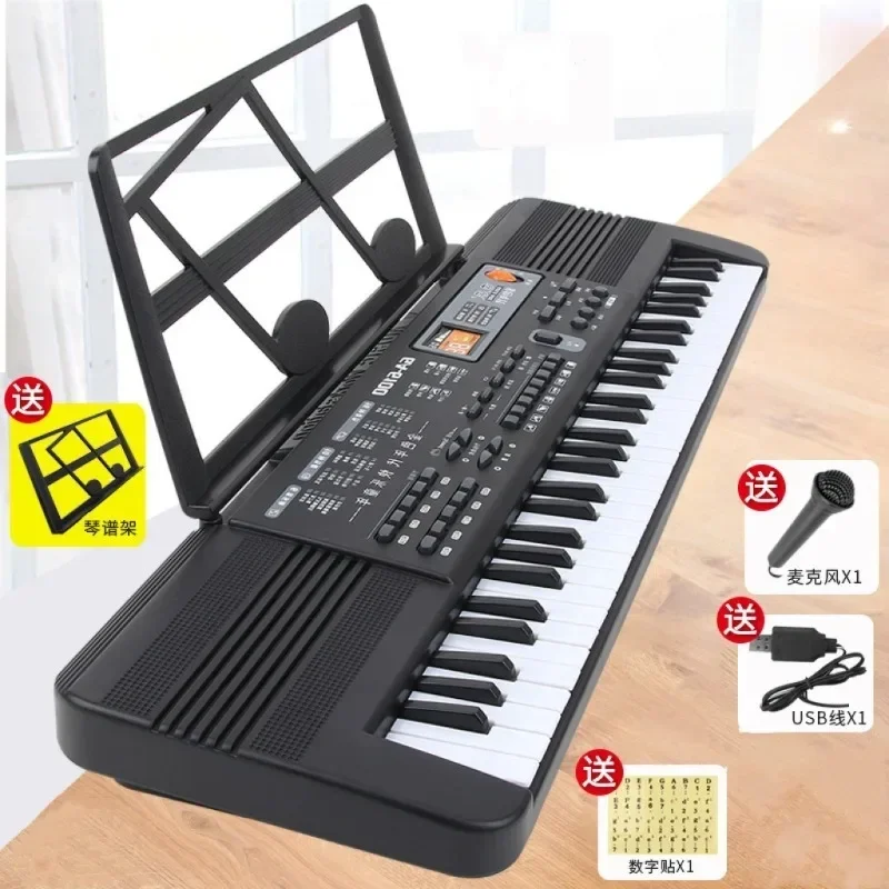 61 Key Electronic Piano Beginners Electronic Piano Multi-functional Musical Artifact Boys and Girls Educational Toys