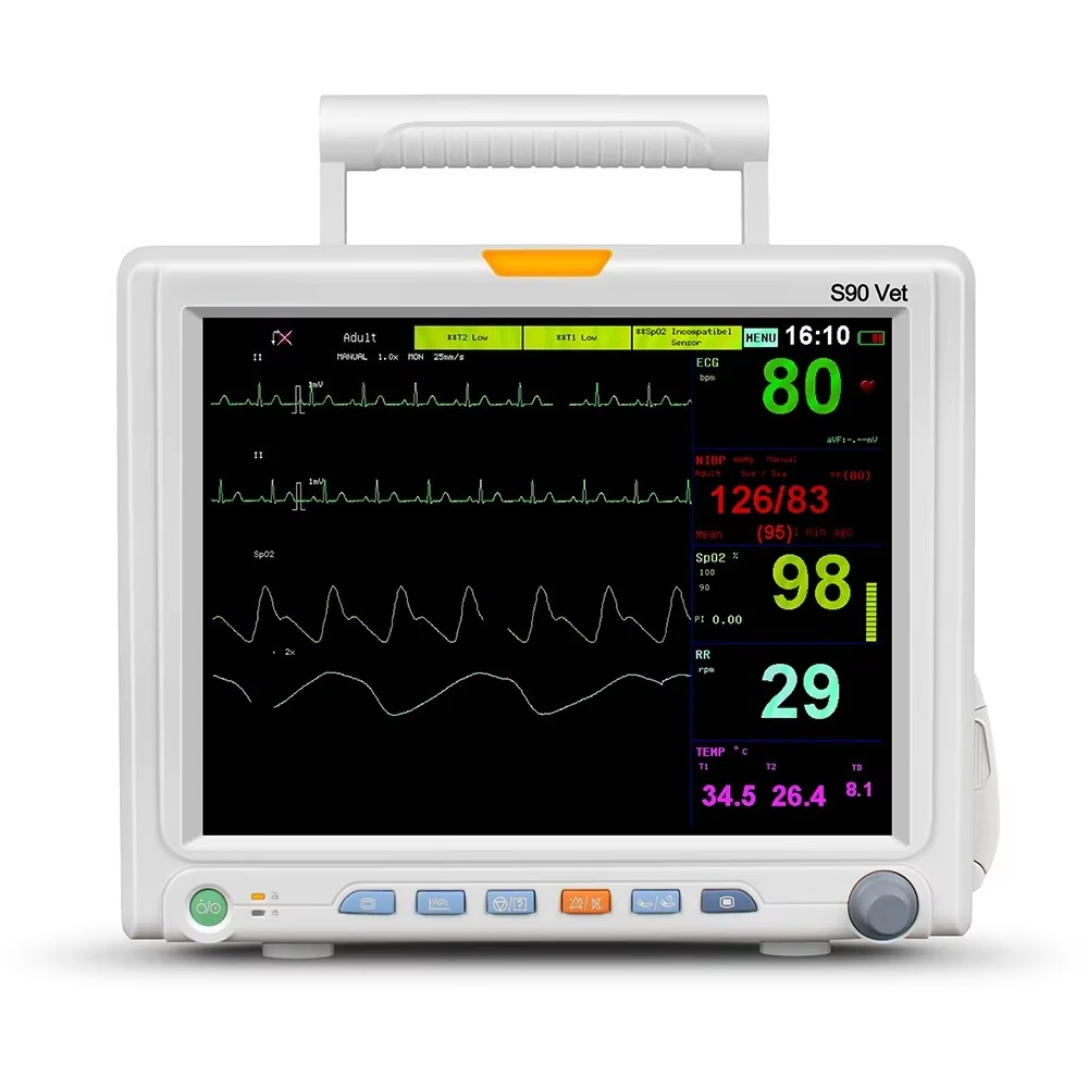 S90-Vet Veterinary Equipment High Precision Professional Veterinary Monitor With Nellcor Spo2