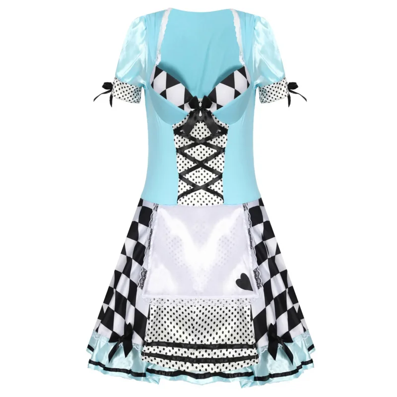 Alice In Wonderland Costume for Women Girls Princess Costume Blue Sweet Lolita Maid Halloween Cosplay for Woman Clothes