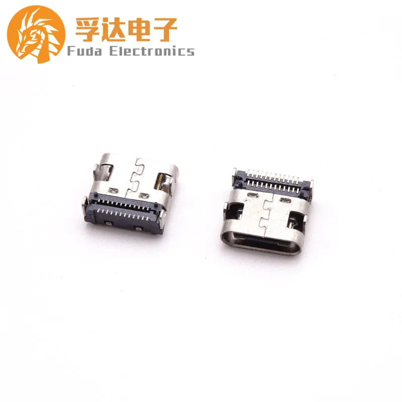 For Type-c female seat typec female seat 24P short body 7.9 long board four-leg plug board double row pin patch