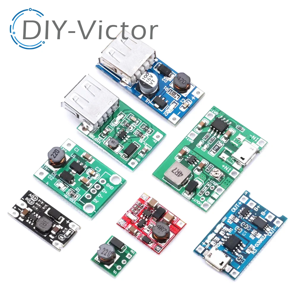 DC-DC Boost Module 0.9-5V To 5V 9V 480MA 600MA 1A 3A USB Output Voltage Step UP 18650 Lithium Battery Board For Phone Camera