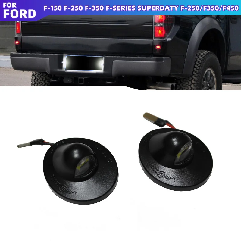 2 Pcs For Ford F 150 250 350 450 550 Ranger Explorer Excursion White Canbus LED Car Number License Plate Light Lamp Replacement