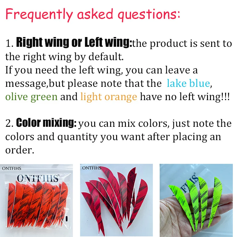 50 Pcs /lot  New  3 Inch Archery  Feather Water Drop Ink Painting Feathers Arrows Turkey Fletching