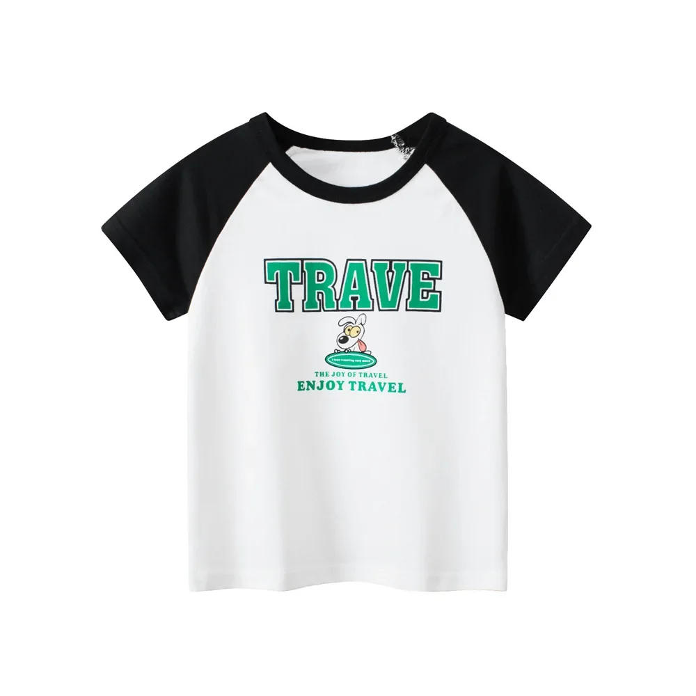 Korean children's clothing 2024 summer new children's t-shirt short sleeved small and medium-sized boy clothing