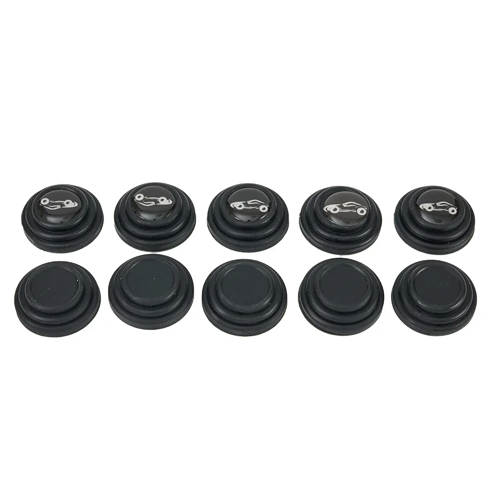10pcs Anti-collision Gasket Silicone Black For Car Door Hood Trunk Car Door Anti-Collision Pad Sound Insulation Shock-Absorbing