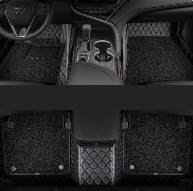Custom special car floor mats for Hyundai Santa fe 5 seats 2025 Top quality waterproof double layers carpets for Santafe 2024