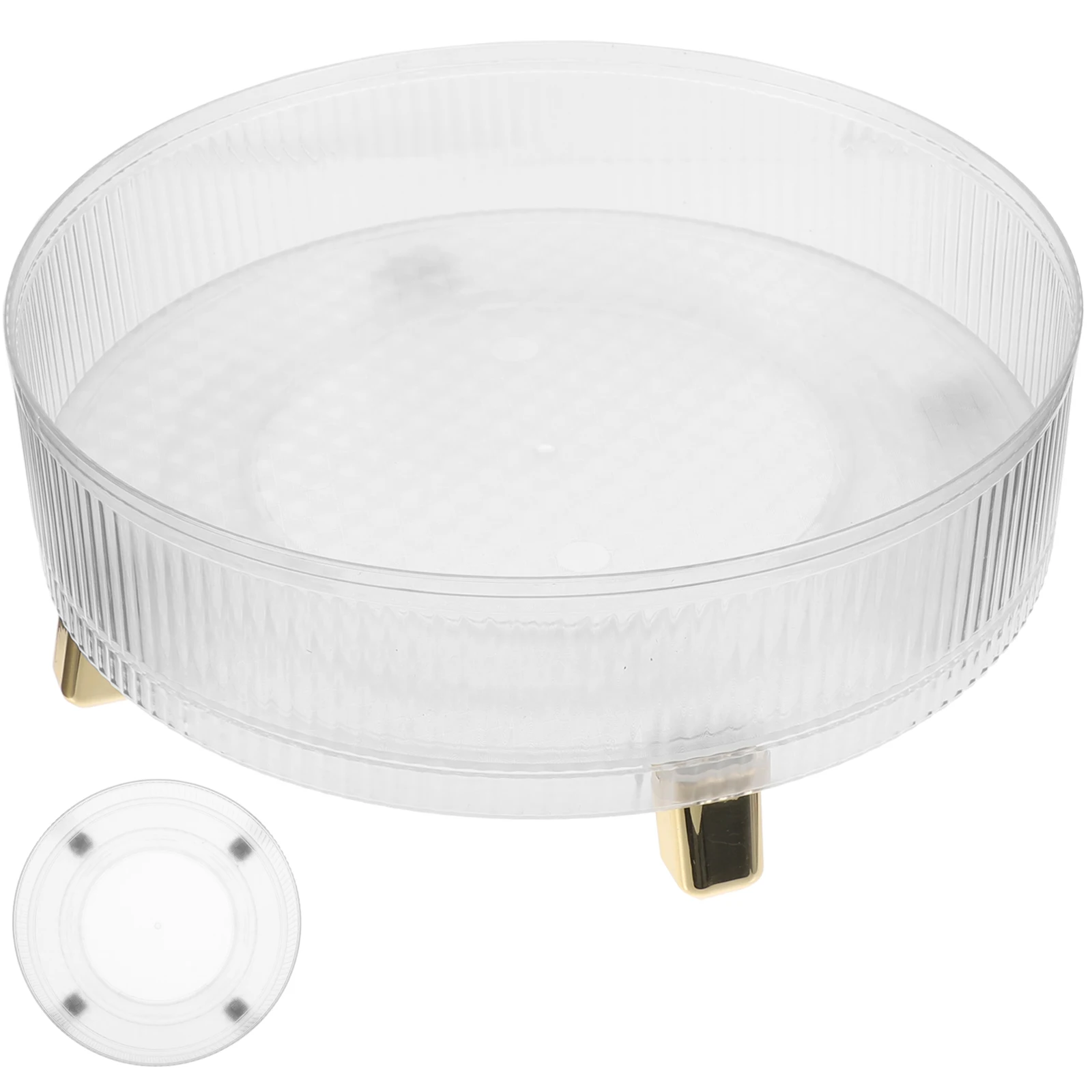 

360-Degree Rotating Turntable Organizer Spice Rack Storage Tray For Kitchen Bathroom Toiletries Seasoning Jars Skincare