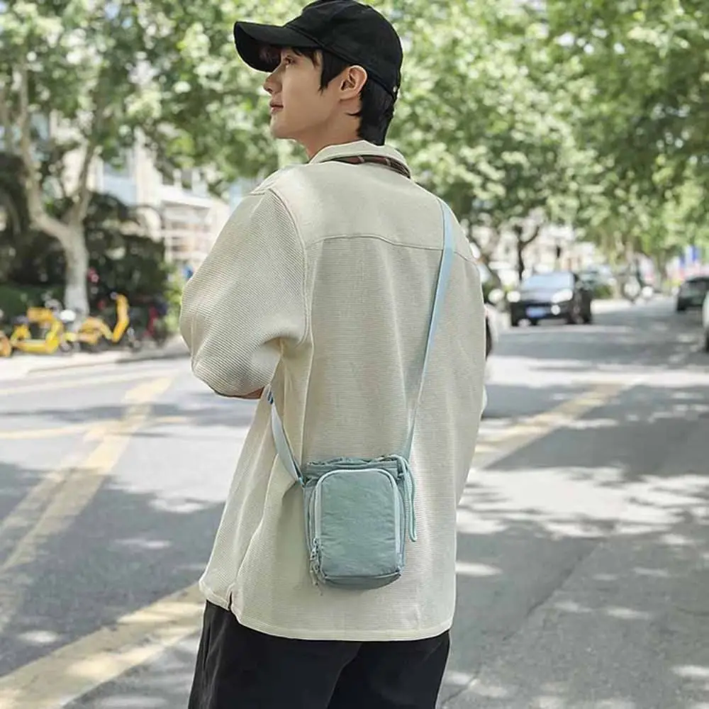 Shoulder Strap Water Bottle Carrier Bag Quick Drying Front Pocket Water Bottle Holder Adjustable Portable