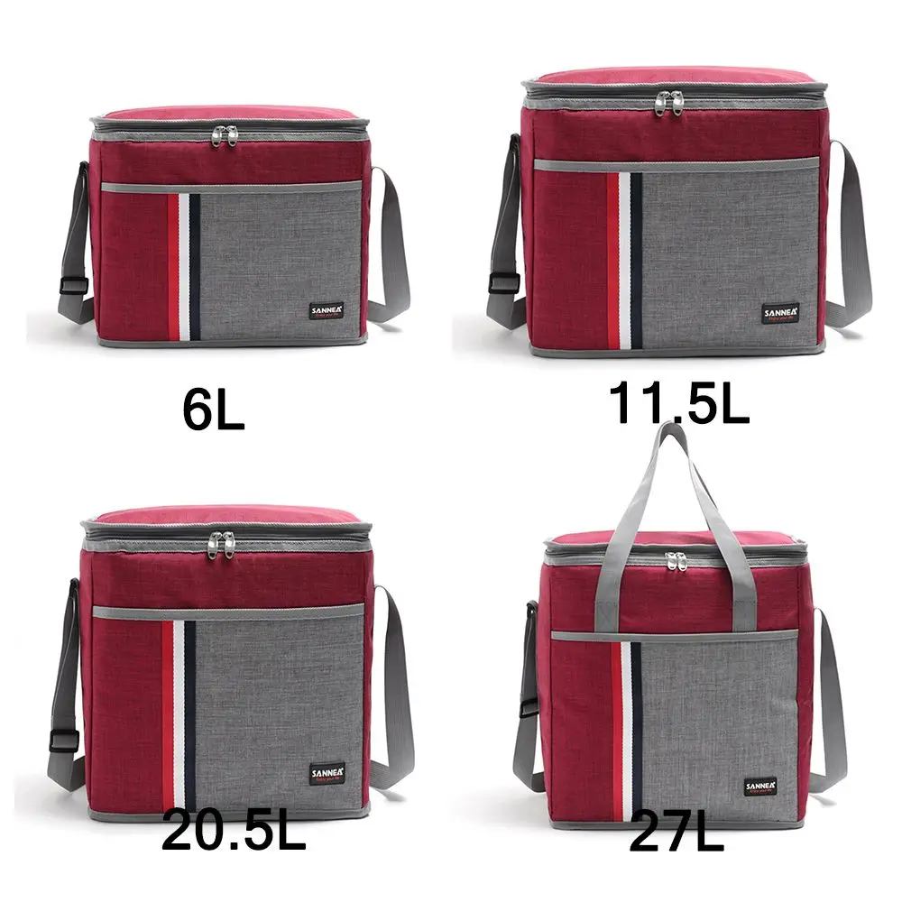 Casual Travel Handbags Oxford Cloth Waterproof Thermal Insulated Lunch Bags Picnic Bag Food Storage Box Cooler Bag