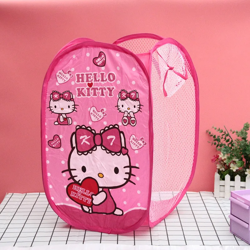 Hello Kitty-mir à linge pliable pour vêtements sales, panier à jouets, rangement pour vêtements, maison, E27