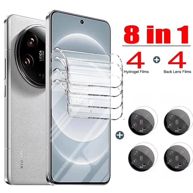 

8 in 1 For Xiaomi 14 Ultra Hydrogel Film For Xiaomi 13T 12T 11T 10T 12 13 Pro Screen Lens Protector For Xiaomi 12X 11 12 13 Lite