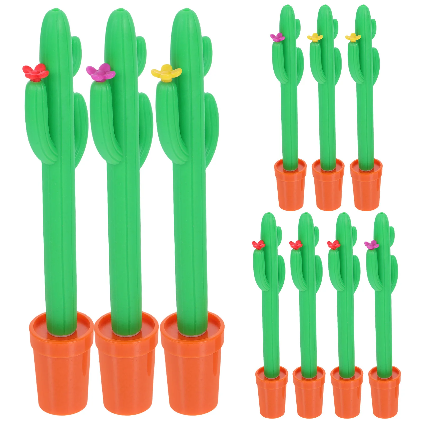 

10pcs Shaped Green Ballpoint Writing Stationery School Office Home Study Cactus Pens For Classroom Cactus Pens For Stationery