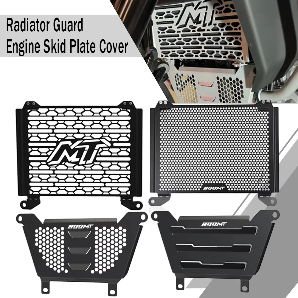 

FOR CFMOTO CF MOTO 800MT 800 MT 800MT N39° 2021 2022 2023 2024 2025 Motorcycle Radiator Guard and Engine Skid Plate Cover Set